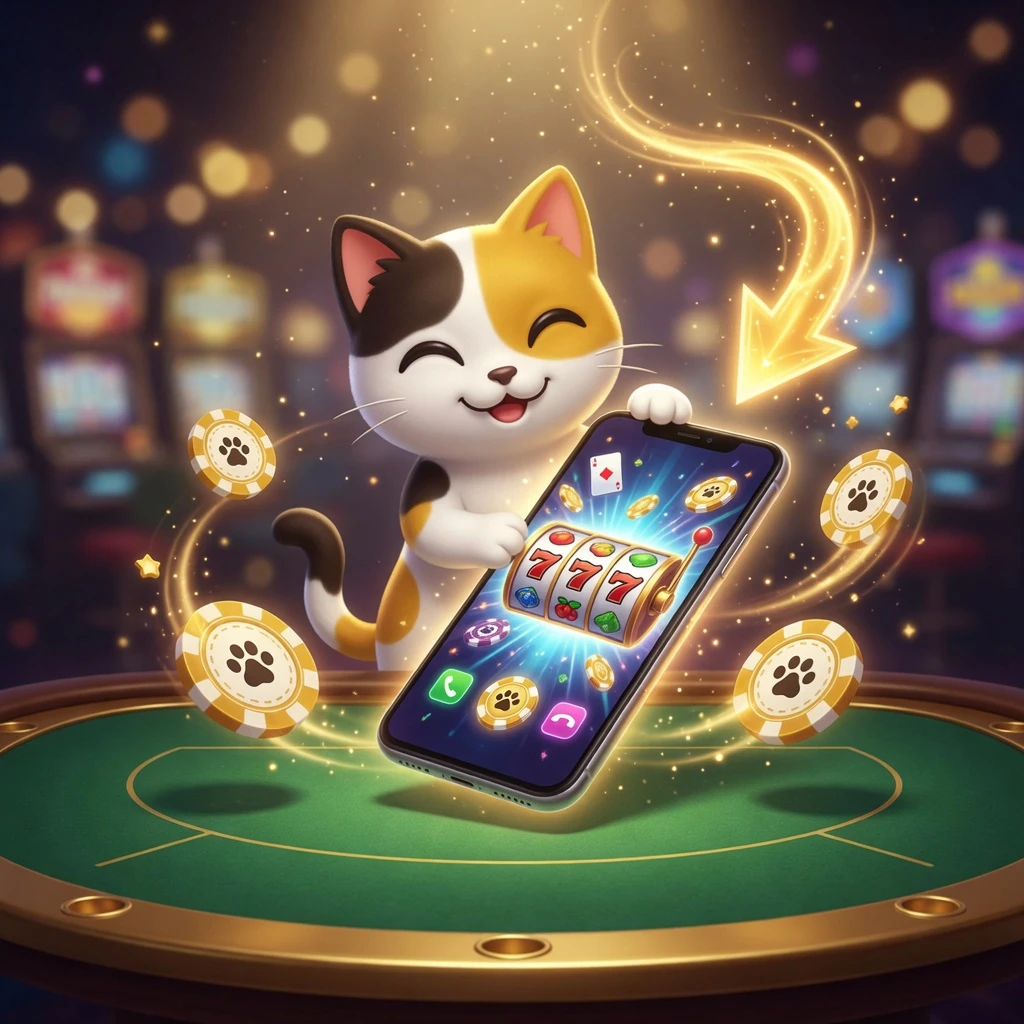 casino bonus visual overflowing gold coins, glowing reward chest, neon light effects, dark background